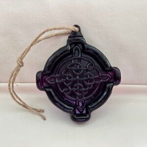 Purple Celtic Knot Glass Suncatcher